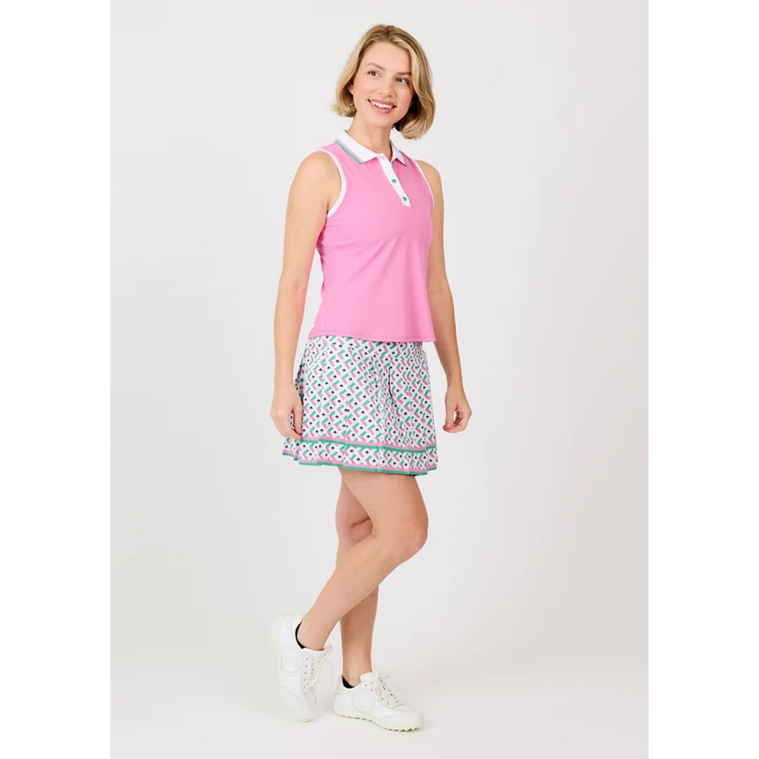 Sofibella Women's Nantucket Sleeveless Polo - Preppy Pink