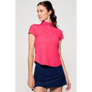 Lija Women's The One To Beat Sly Zip Mock - Pink Raspberry