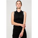 Lija Women's Holiday 25' Slice Sleeveless Polo - Black/White