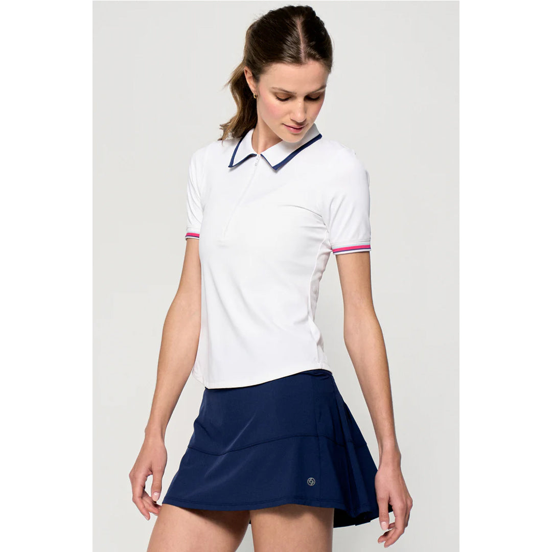 Lija Women's The One To Beat Tee Polo - White
