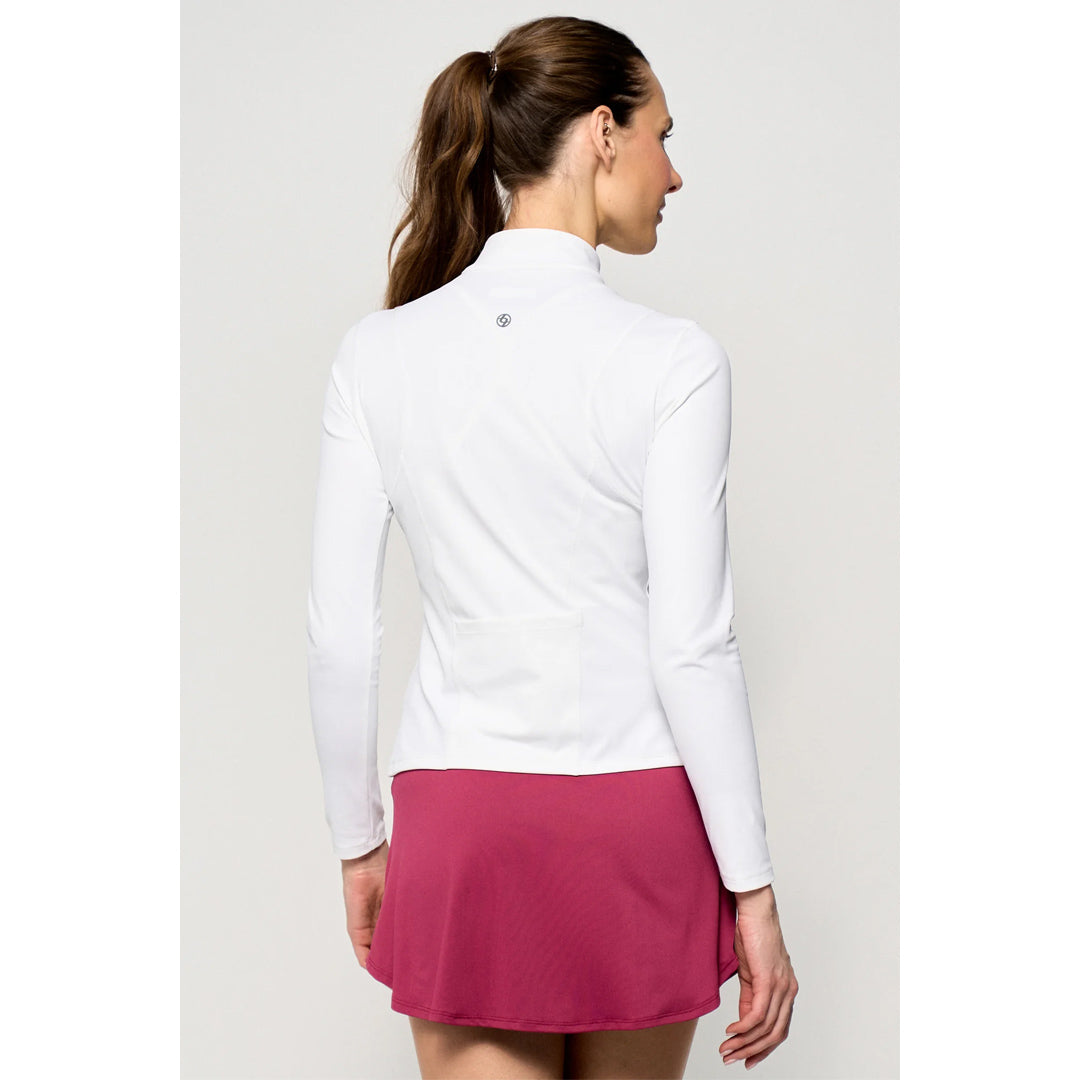 Lija Women's Nolan Mock 1/4 Zip - White