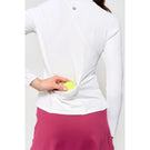 Lija Women's Nolan Mock 1/4 Zip - White