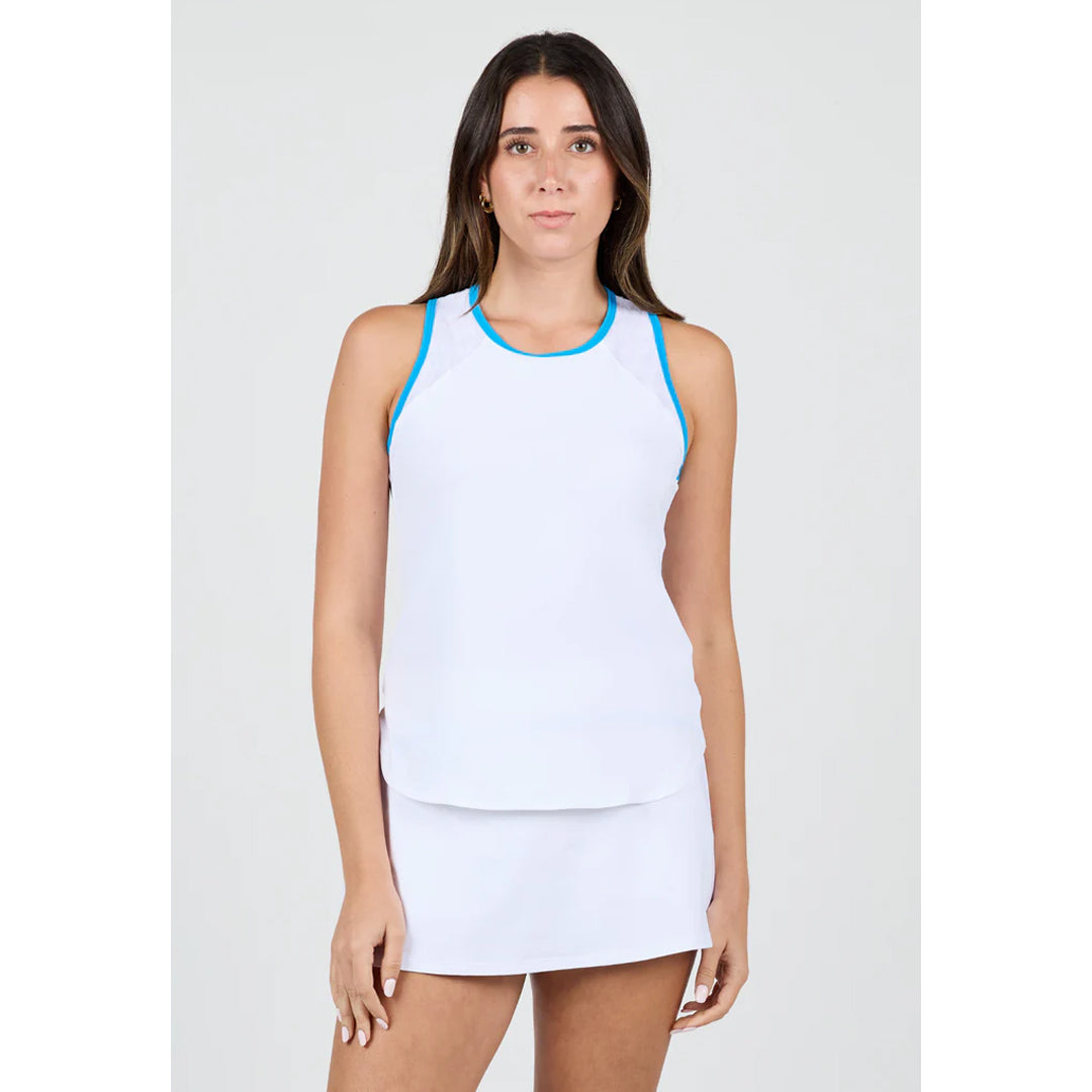 Sofibella Women's Electric Whites Smash Tank - White