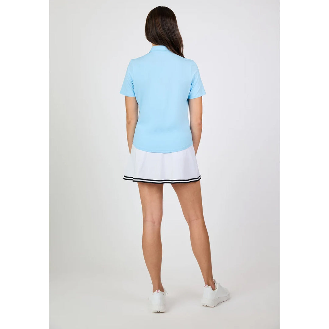 Sofibella Women's Fresh Air Short Sleeve Polo - Cloud