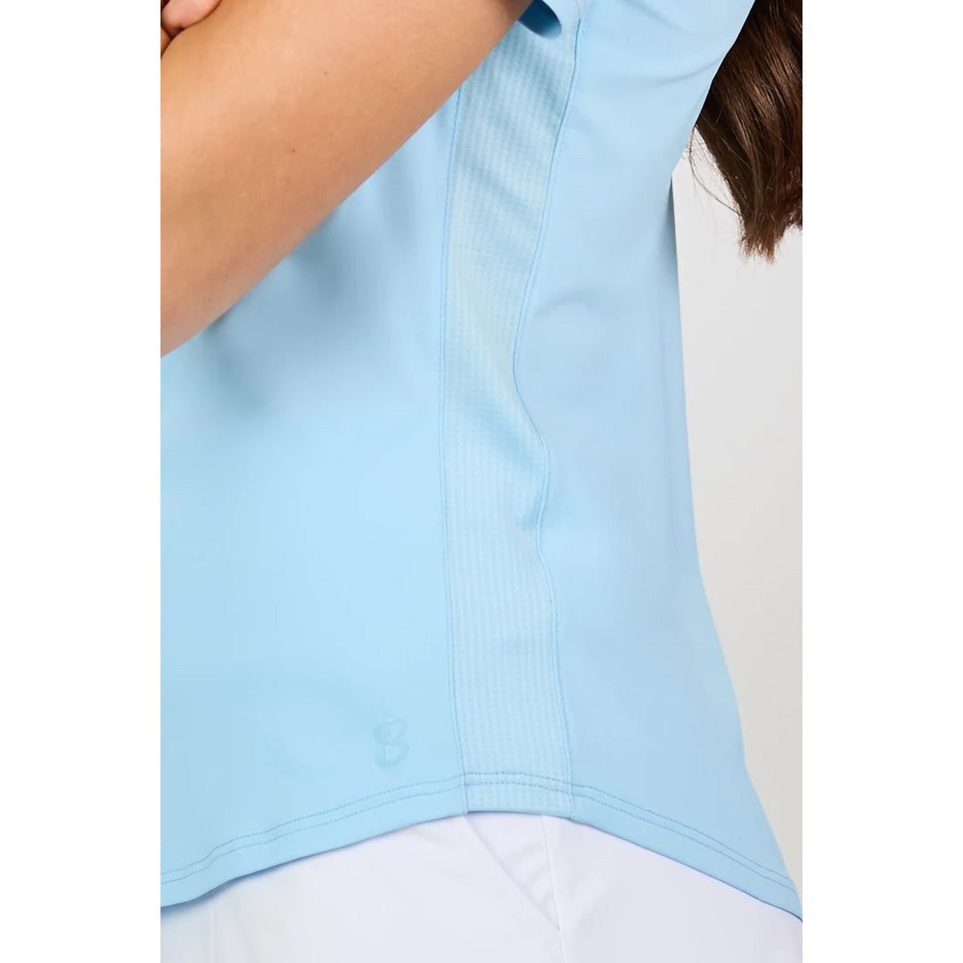 Sofibella Women's Fresh Air Short Sleeve Polo - Cloud