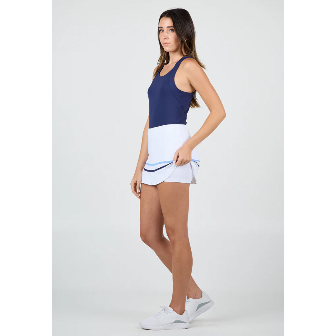 Sofibella Women's Style Icons 13" Skort - White/Navy