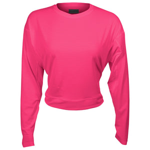Lija Women's Love All Rally Long Sleeve Top - Fuchsia