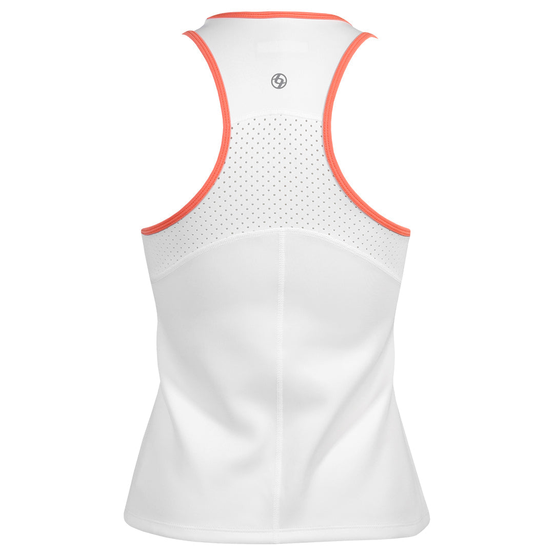 Lija Women's Club Edit Starter Tank - White/Coral Reef