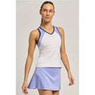 Lija Women's Born To Play Starter Tank - White/Periwinkle