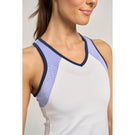 Lija Women's Born To Play Starter Tank - White/Periwinkle