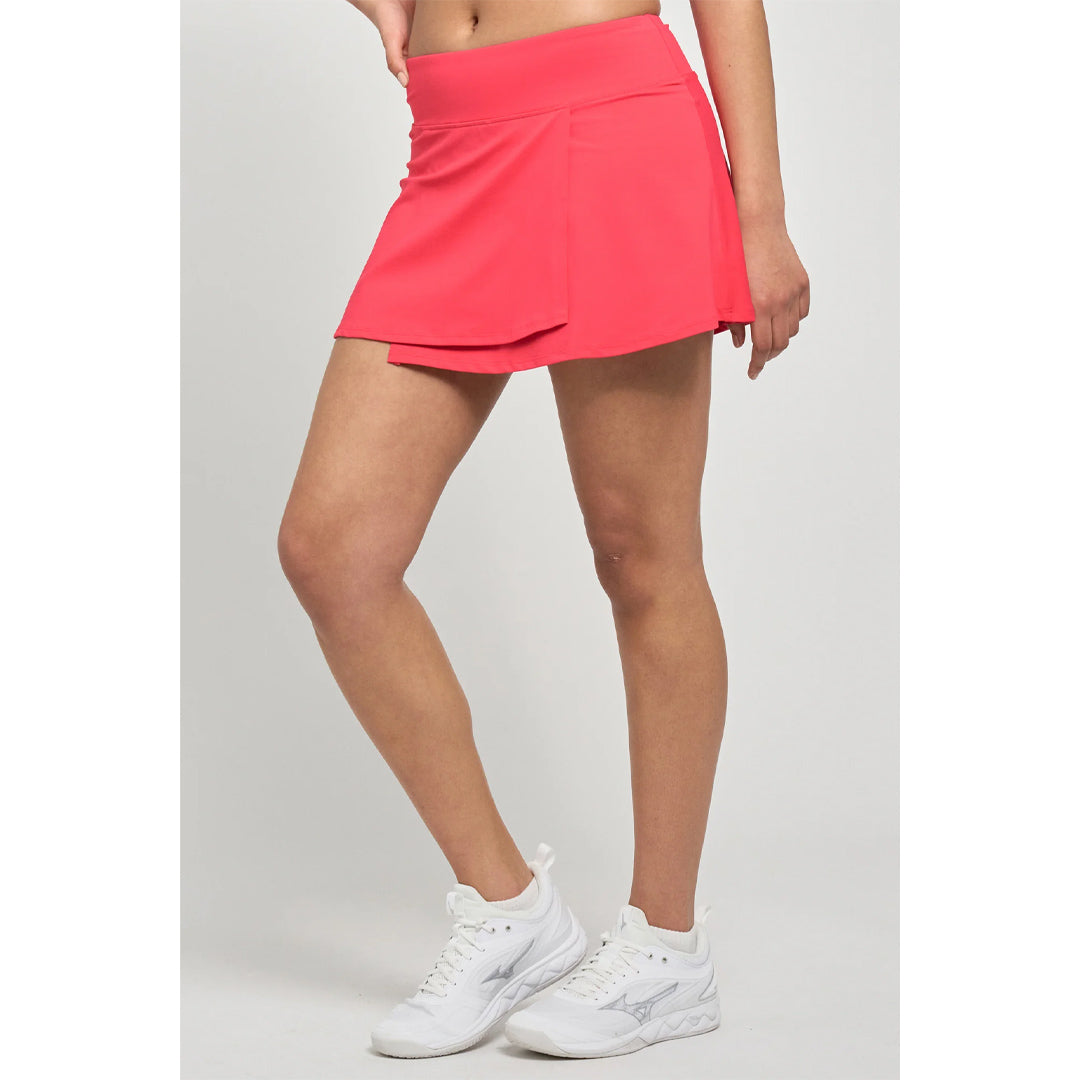Lija Women's Court Crush Tiebreak 13" Skort - Hibiscus