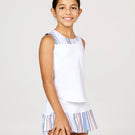 Sofibella Girls Fun Stripes Skort - White/Fun Stripes Multi