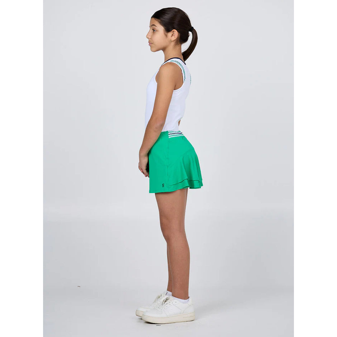 Sofibella Girls Green Spirit Baseline Tank - White