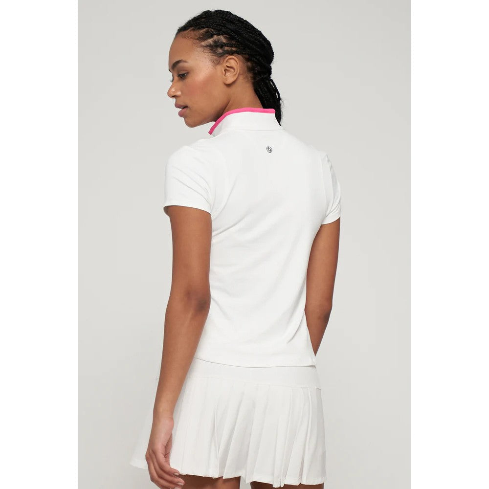 Lija Women's Don't Stop Me Now Roller Tee - White/Prism Pink