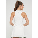 Lija Women's Don't Stop Me Now Victory Tank - White/Dark Olive