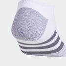 adidas Cushioned 3.0 No Show 3 Pack Socks - White/Grey