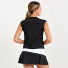 Sofibella Women's Monochrome Cap Sleeve Top - Black/White