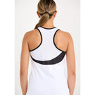 Sofibella Women's Monochrome Racerback Tank - White/Black