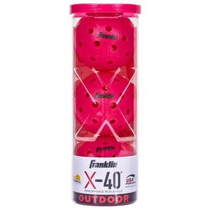 Franklin Pickleball X-40 Outdoor 3 Pack - Pink