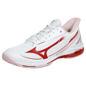 Mizuno Women's Wave Exceed Tour 7 - White/Firey Red