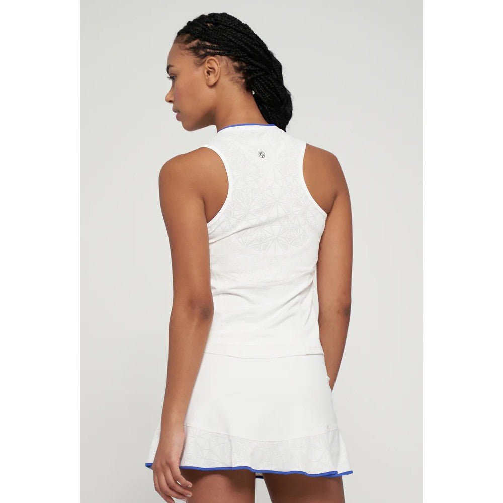 Lija Women's Hot Shot Victory Top - White/Royal Blue