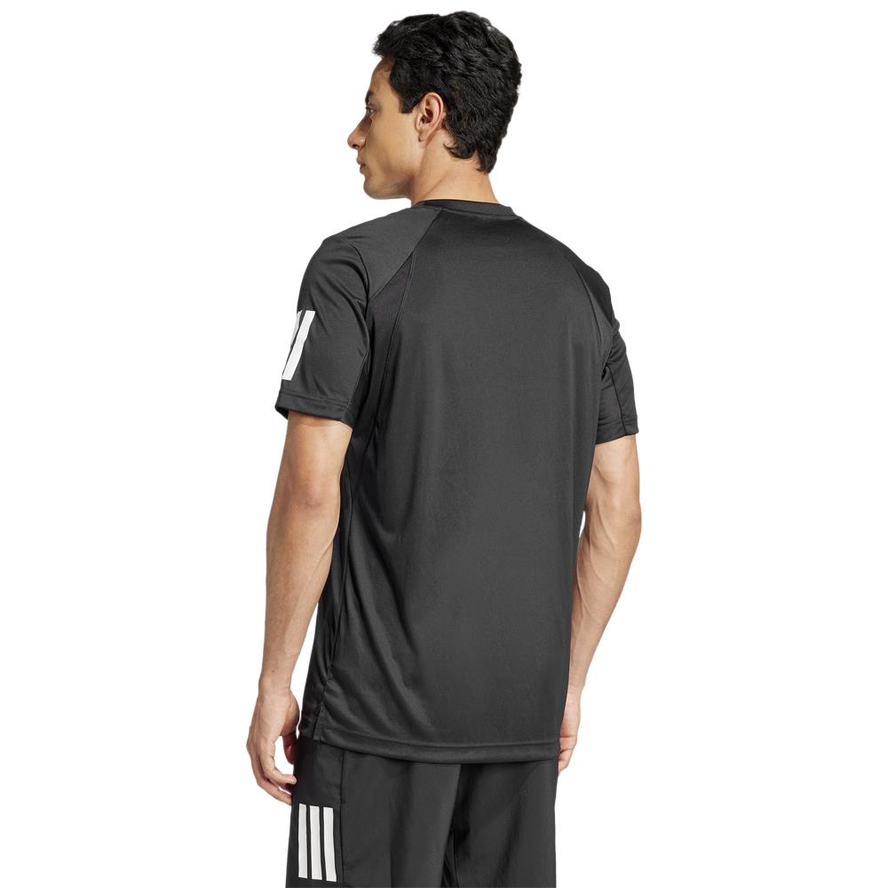 adidas Men's Club 3 Stripe Tee - Black