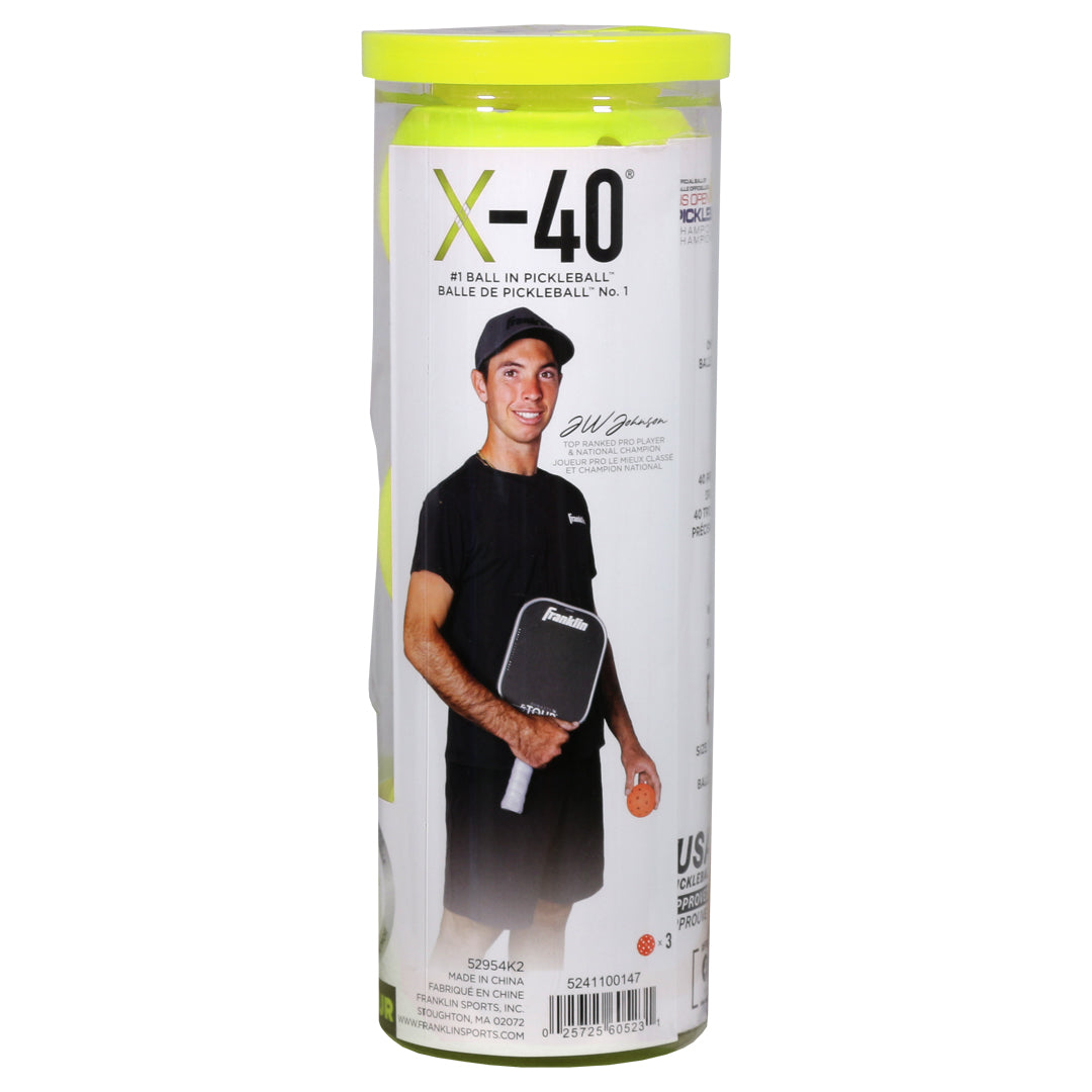 Franklin Pickleball X-40 Outdoor 3 Pack - Optic Yellow