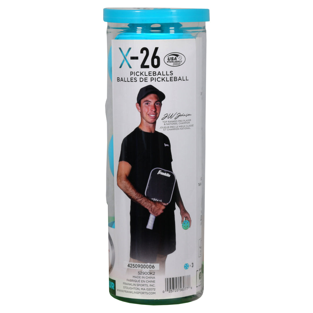 Franklin Pickleball X-26 Indoor 3 Pack - Blue