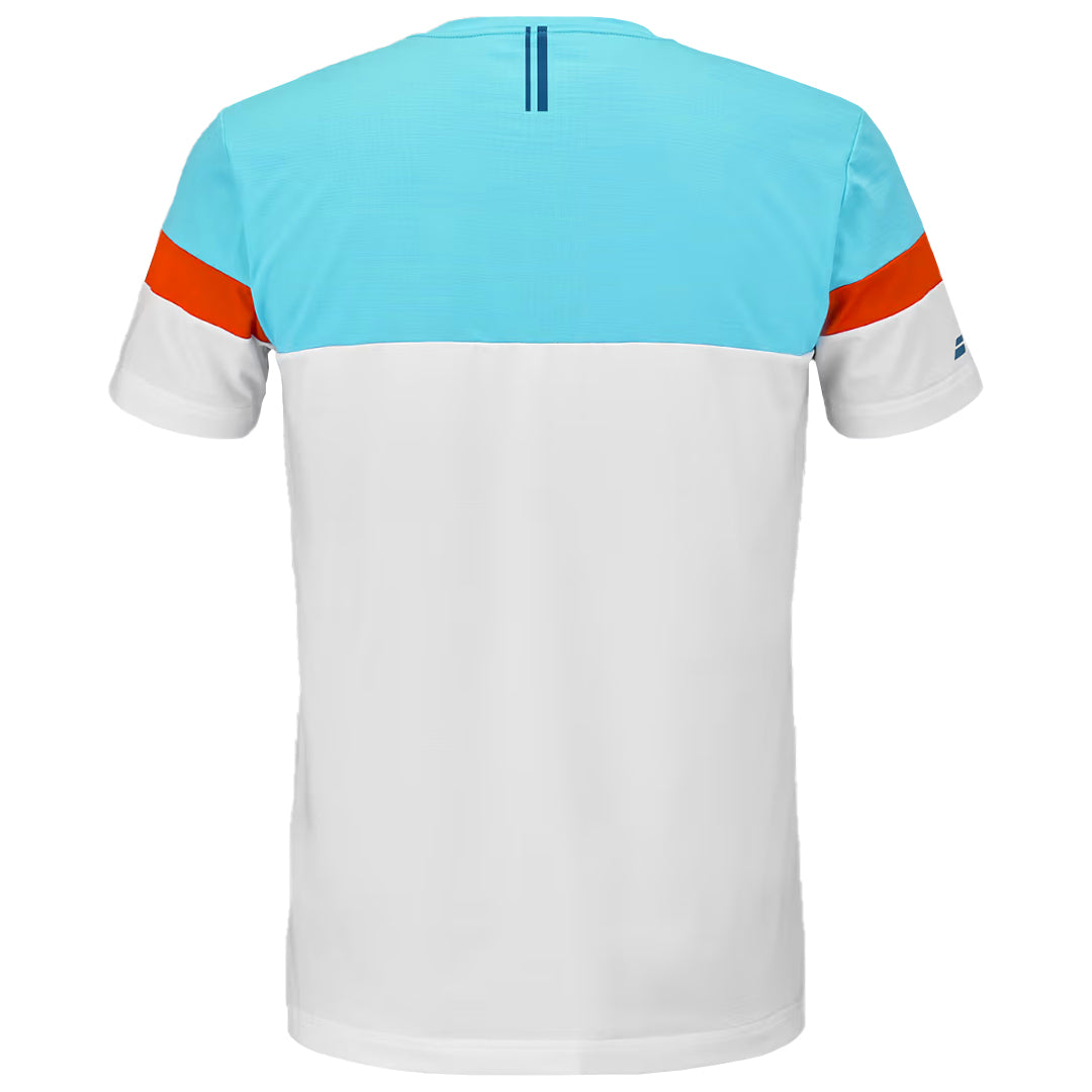 Babolat Men's Performance Crew Neck Tee - White/Blue