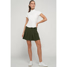 Lija Women's Sly Zip Mock Top - White