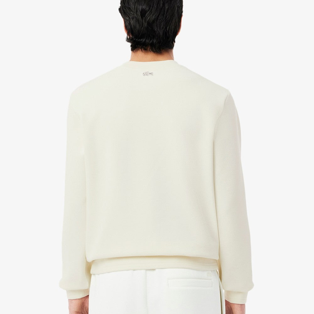 Lacoste Men's Embossed Logo Pique Sweatshirt - Cream