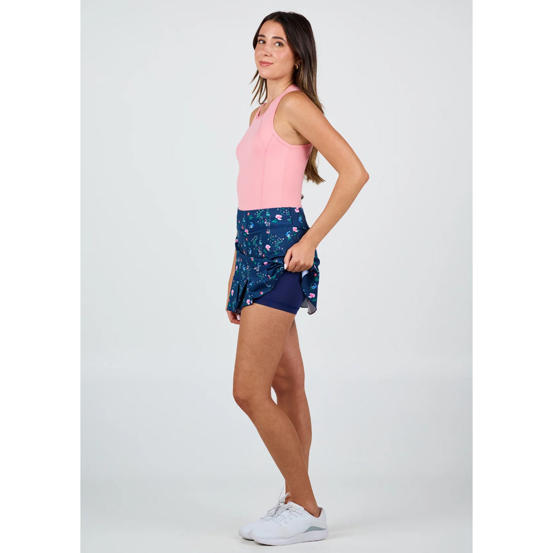 Sofibella Women's UV Colors 14" Skort - Floral Bliss