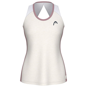 Head Women's Play Tech Tank - Oatmeal/Pink