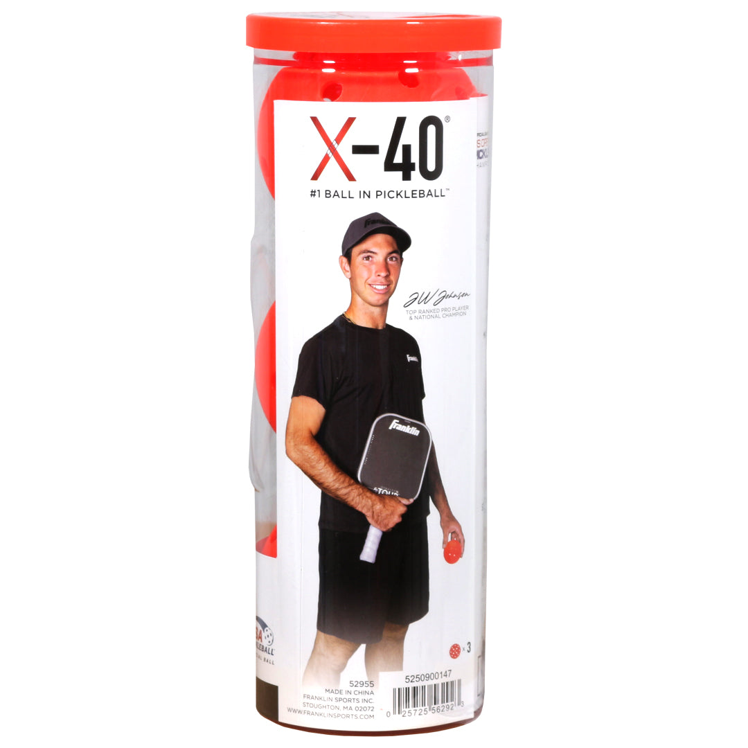 Franklin Pickleball X-40 Outdoor 3 Pack - Ember Red