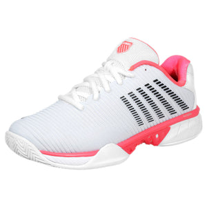 K-Swiss Women's Hypercourt Express 2 - Wide - White/Neon Pastel Pink