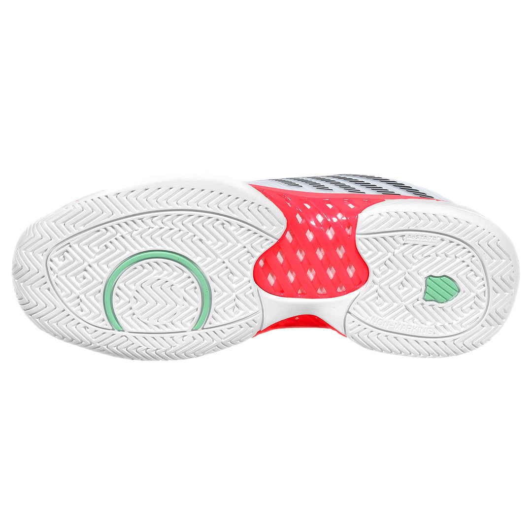 K-Swiss Women's Hypercourt Express 2 - Wide - White/Neon Pastel Pink
