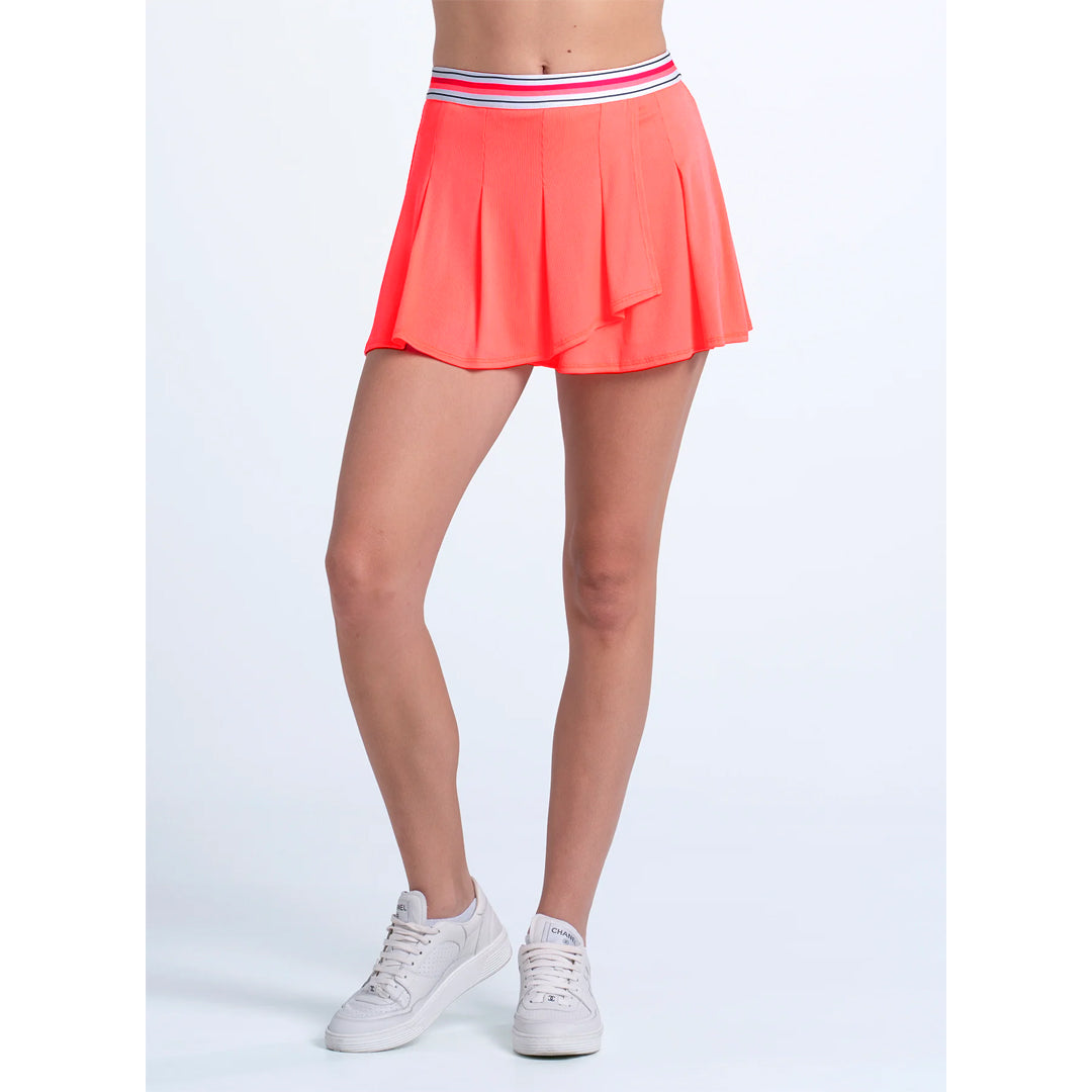 Lucky In Love Women's Glow Set Glow Stroke Skort - Hot Lava