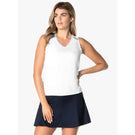 Lucky In Love Women's Easy Game Tie Tank - White