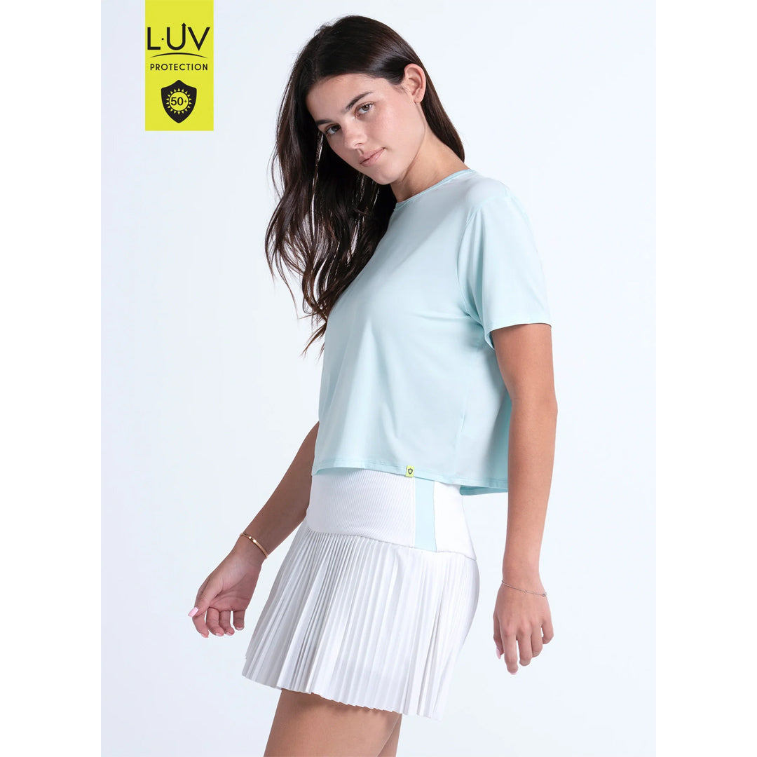 Lucky In Love Women's Power Box Tee - Wave