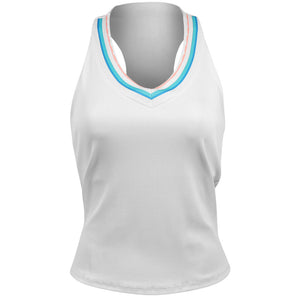 Lucky In Love Women's Making Waves Oasis Stripe Tank - White/Multi