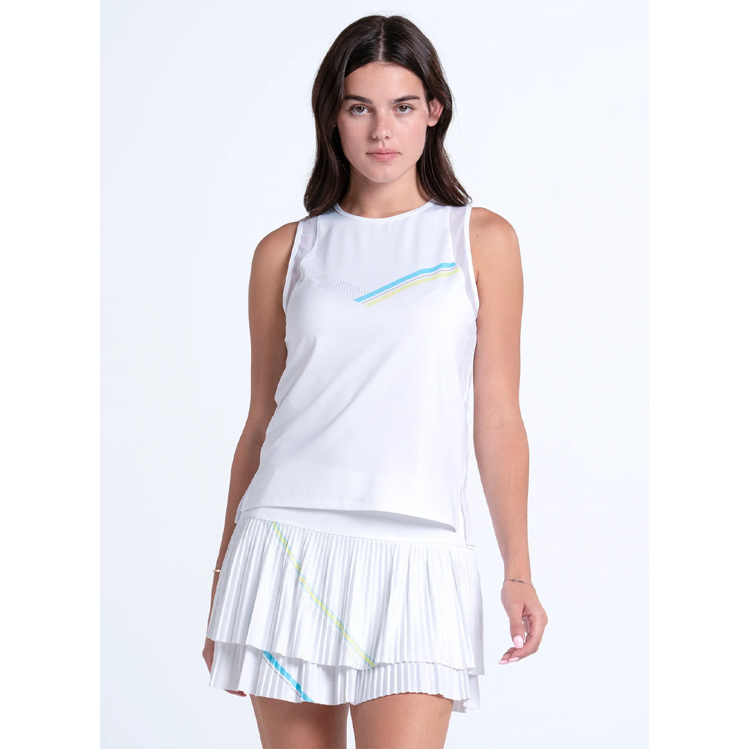 Lucky In Love Women's Lavish Lane Victory Lane Tank - White/Multi