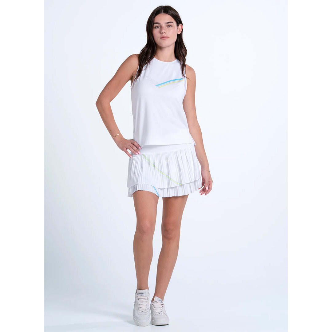 Lucky In Love Women's Lavish Lane Victory Lane Tank - White/Multi