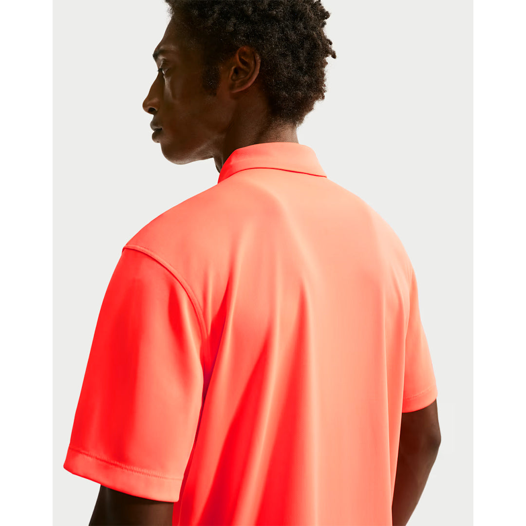 Nike Men's DriFit Solid Polo - Hot Lava