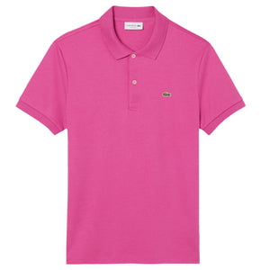 Lacoste Men's Pima Cotton Ribbed Polo - Pink