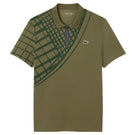 Lacoste Men's Ultra Dry Printed Polo - Khaki Green