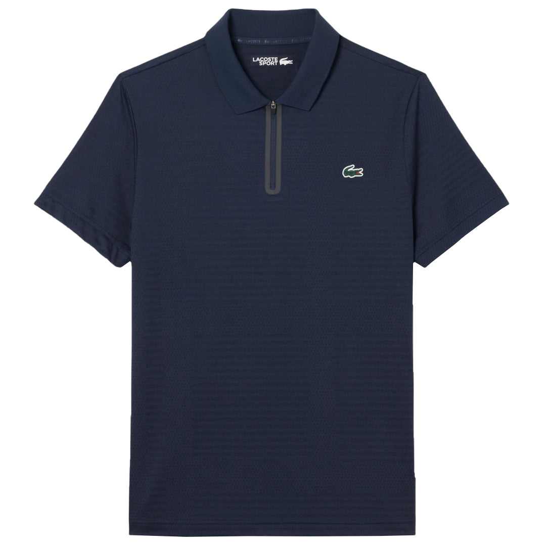 Lacoste Men's Ultra Dry Jacquard Polo - Navy Blue