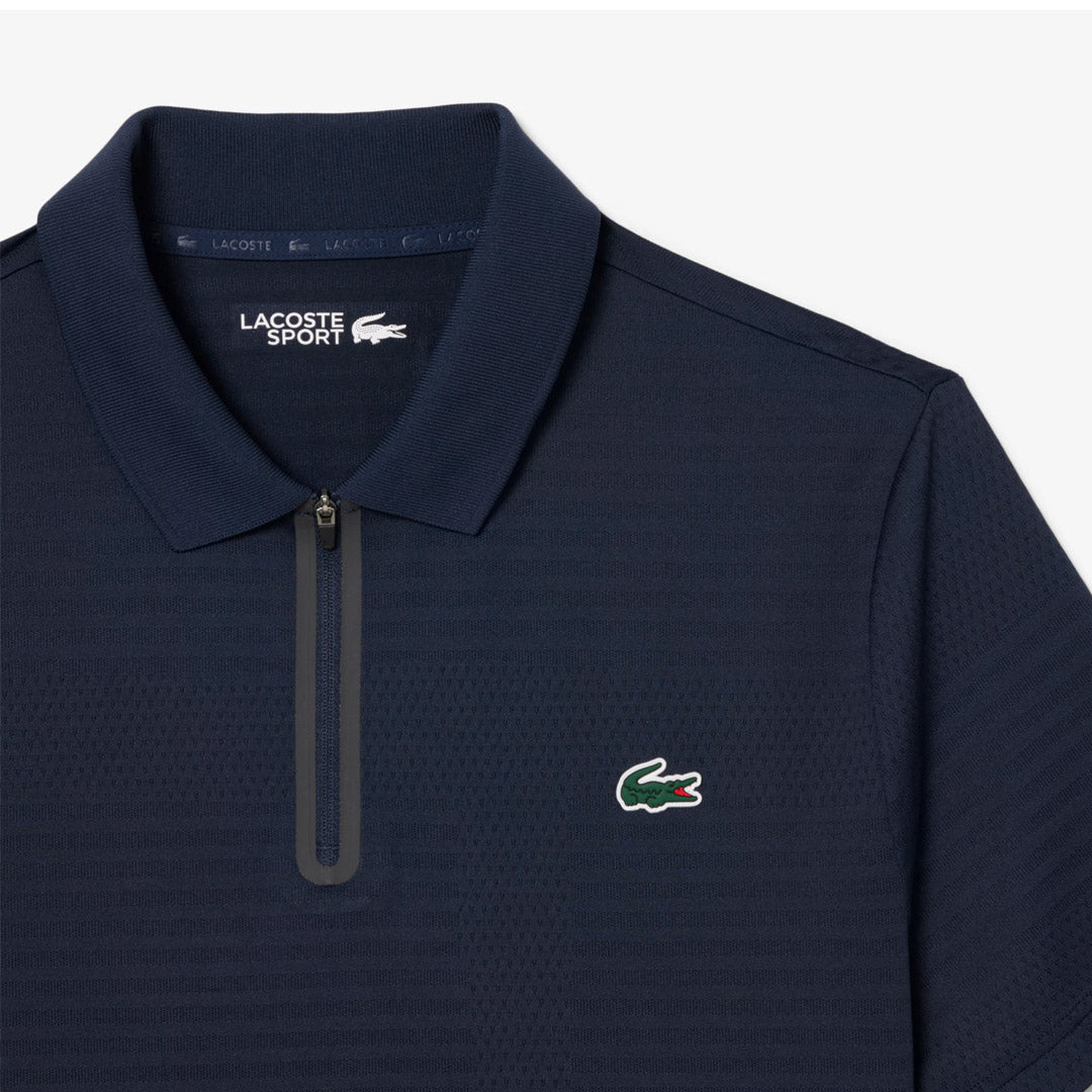 Lacoste Men's Ultra Dry Jacquard Polo - Navy Blue
