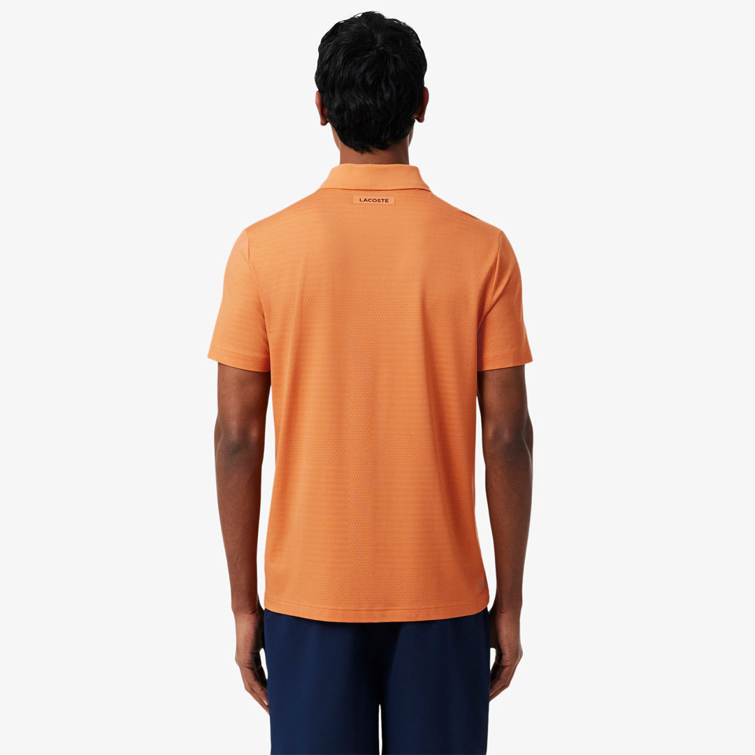 Lacoste Men's Ultra Dry Jacquard Polo - Orange