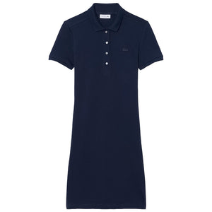 Lacoste Women's Stretch Mini Pique Polo Dress - Navy Blue