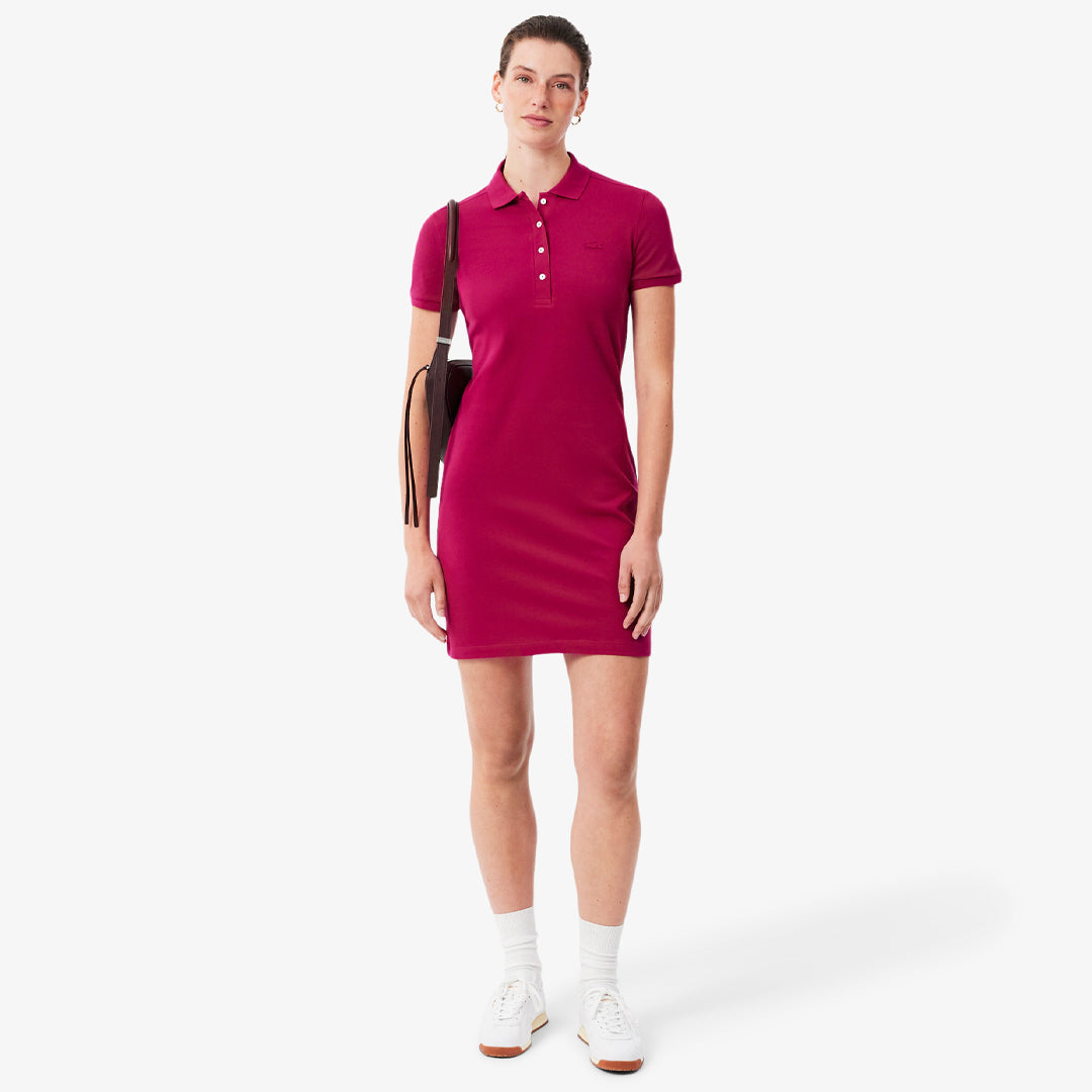 Lacoste Women's Stretch Mini Pique Polo Dress - Fuschia Pink